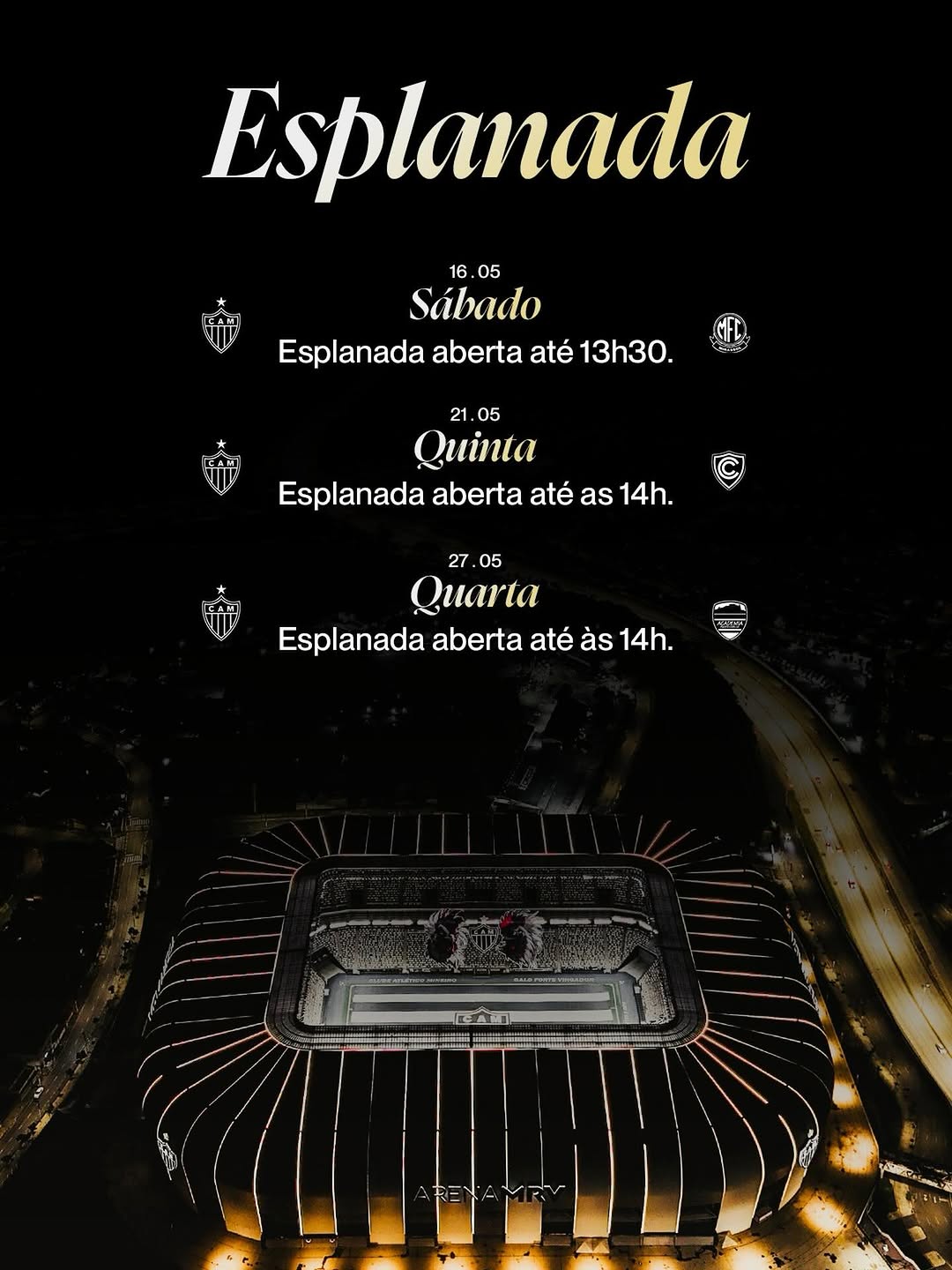 Funcionamento Esplanada Arena MRV — Arena MRV, Califórnia, Belo Horizonte
