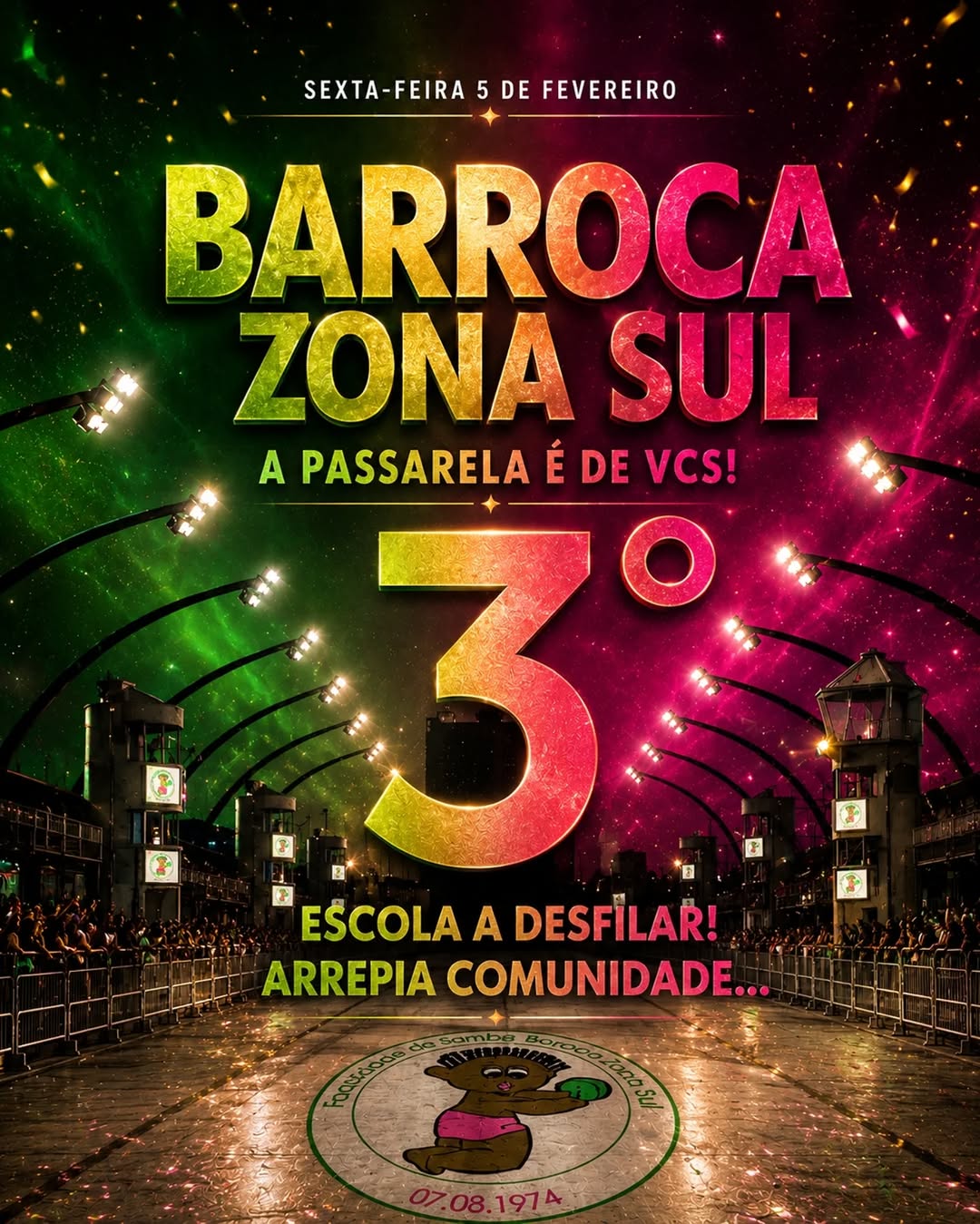 Desfile da Barroca Zona Sul no Carnaval 2027 — Barroca Zona Sul, Jabaquara, São Paulo