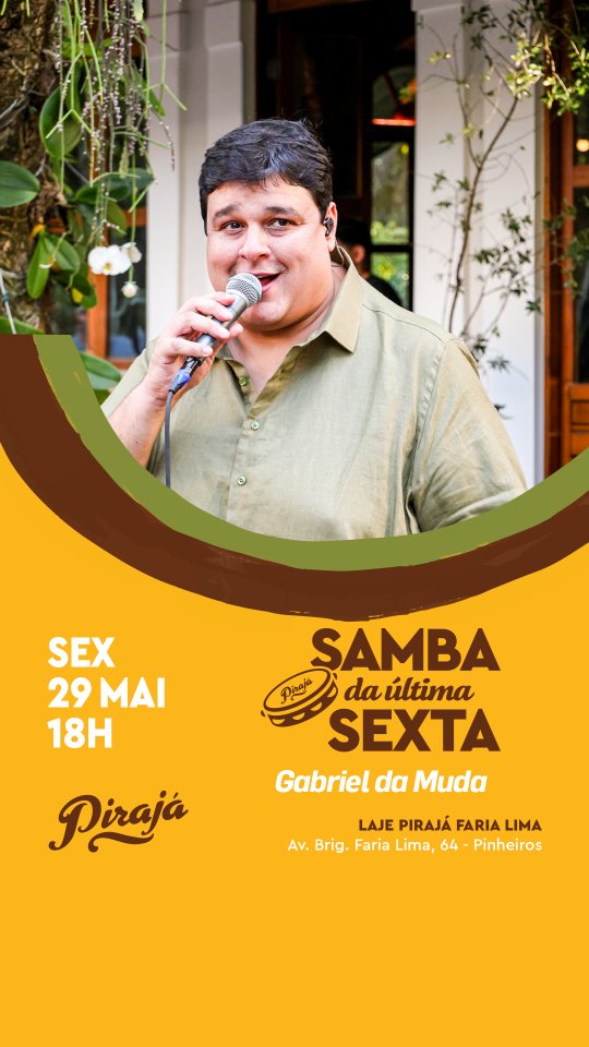 Samba da Última Sexta com Gabriel Damuda — Pirajá Faria Lima, Itaim Bibi, São Paulo