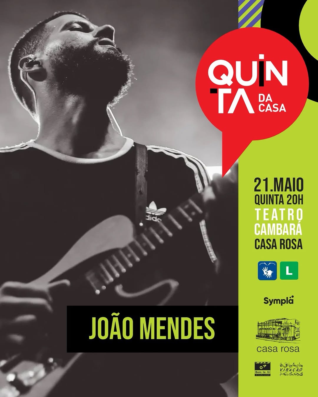 João Mendes abre a temporada 2026 do Quinta da Casa — Casa Rosa, Salvador