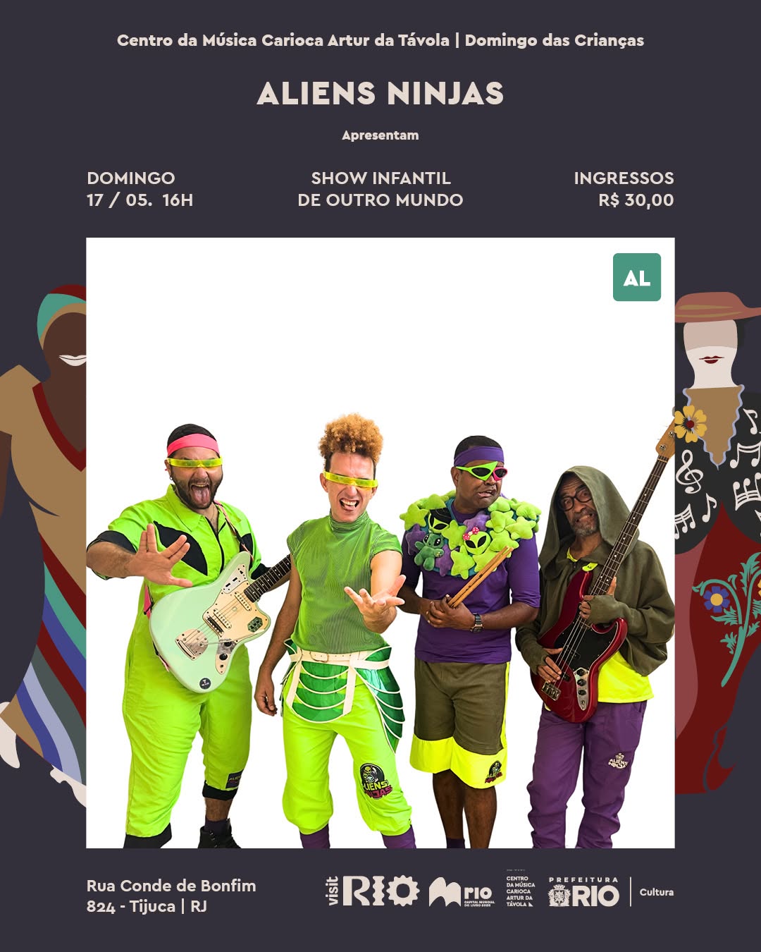 Aliens Ninjas — Centro da Música Carioca Artur da Távola, Tijuca, Rio de Janeiro