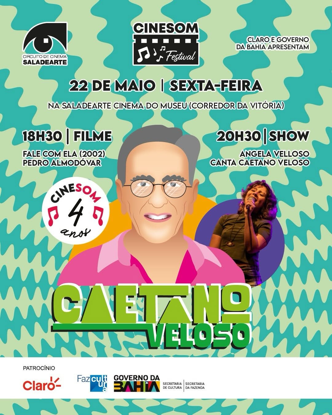 CineSom Caetano Veloso - Show de Angela Velloso — Saladearte - Cine Paseo, Itaigara (Shopping Paseo), Salvador
