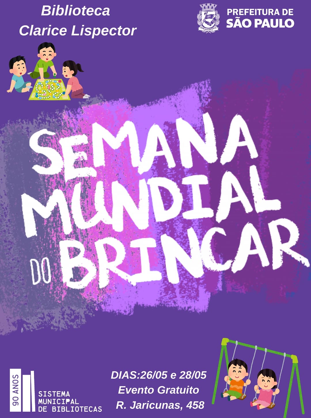Semana Mundial do Brincar na Biblioteca Clarice Lispector — Biblioteca Clarice Lispector, São Paulo