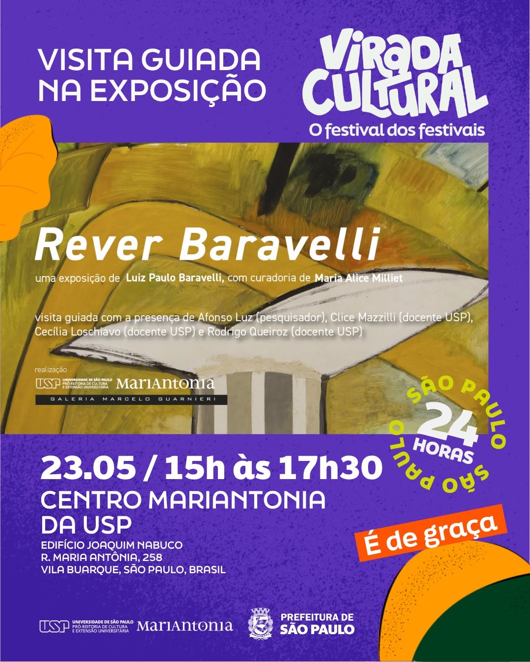 Visita guiada à exposição Rever Baravelli — Teatro Maria Antonia, Bela Vista, São Paulo