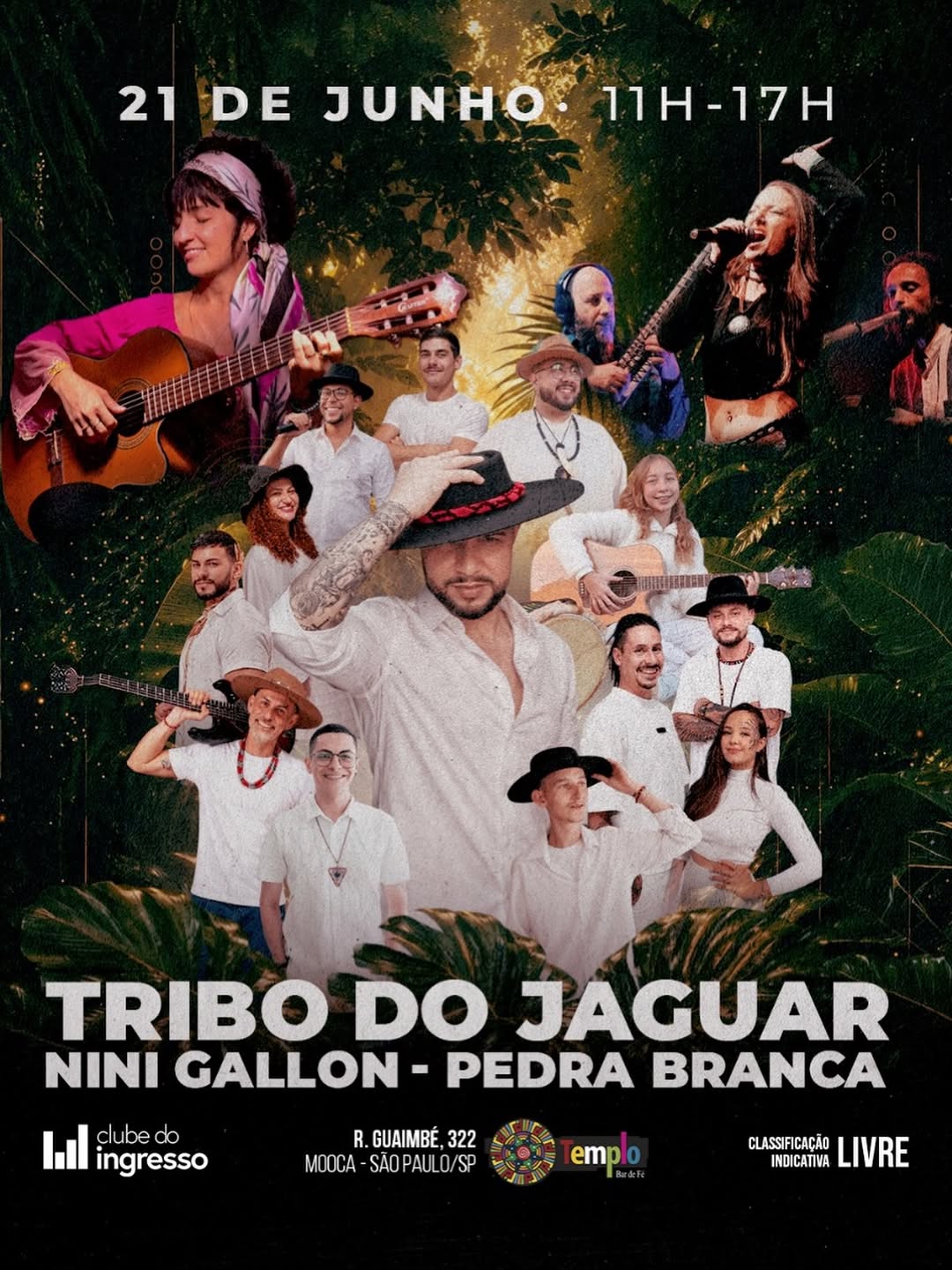 Tribo do Jaguar com Nini Gallon e Pedra Branca — Templo - Bar de Fé, Mooca, São Paulo
