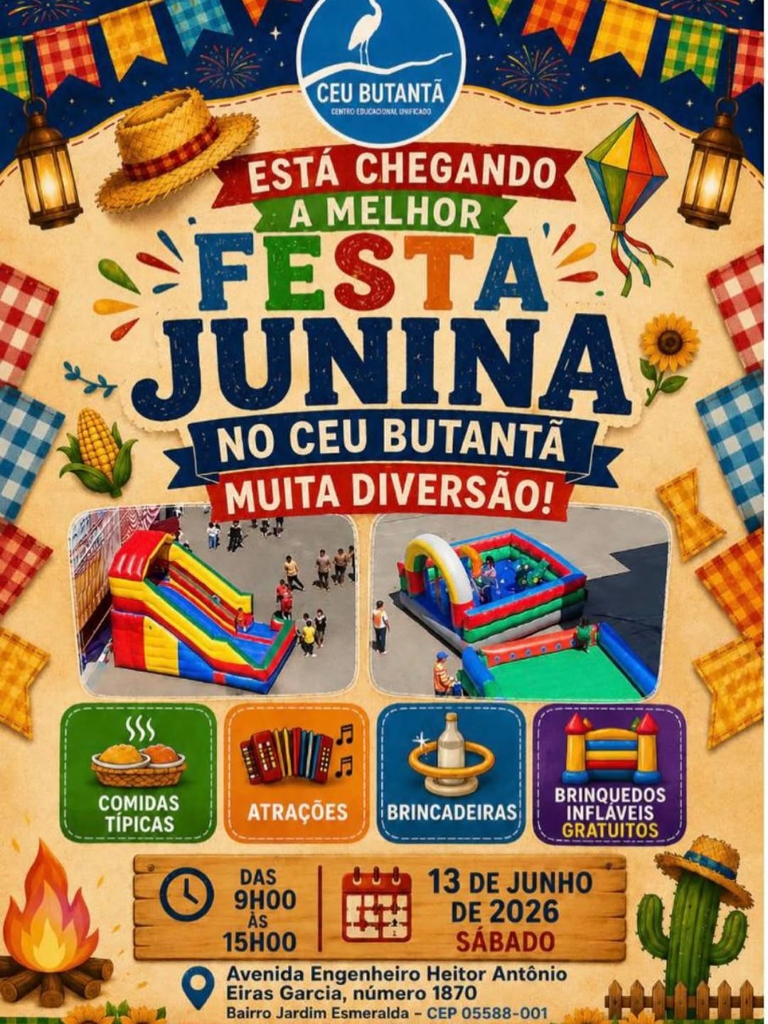 Festa Junina do CEU Butantã — Biblioteca CEU Butantã, Butantã, São Paulo