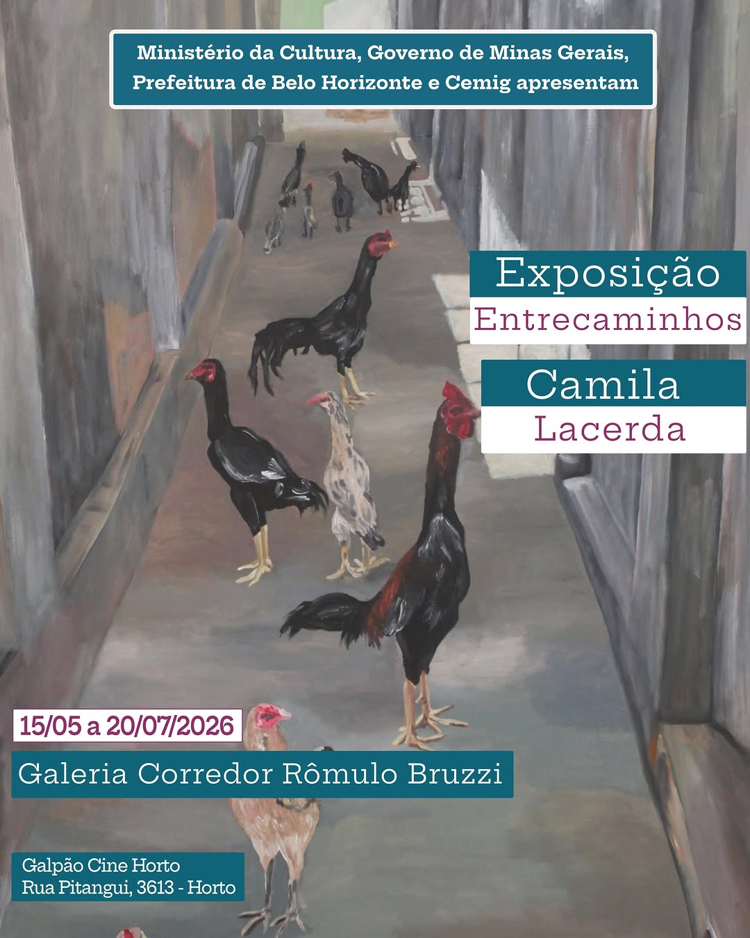 Exposição “Entrecaminhos” de Camila Lacerda — Galpão Cine Horto, Horto, Belo Horizonte