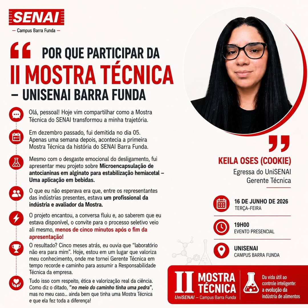II Mostra Técnica — SENAI Barra Funda, Barra Funda, São Paulo