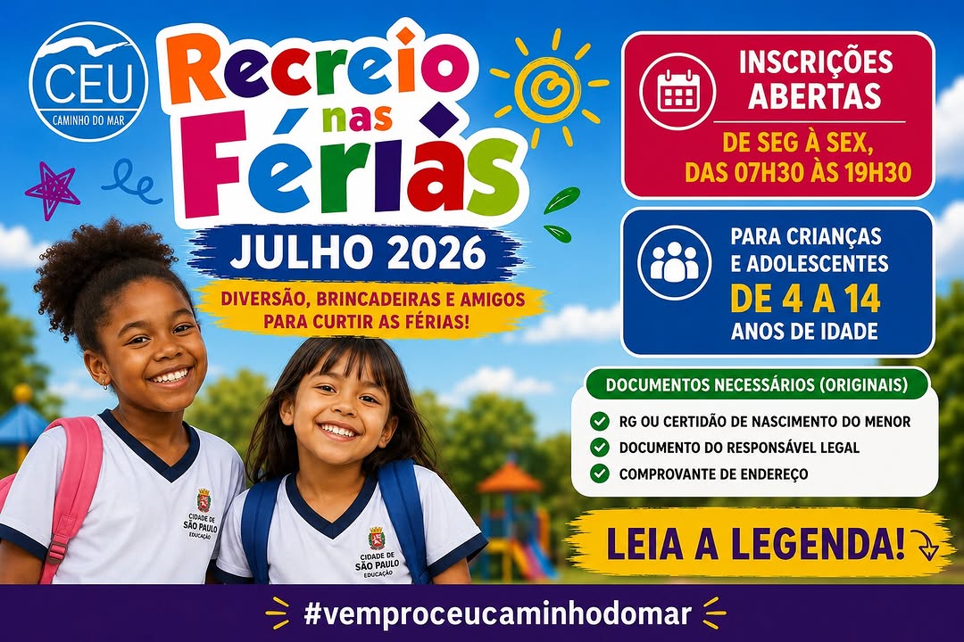 Recreio nas Férias — CEU Caminho do Mar, Jabaquara, São Paulo