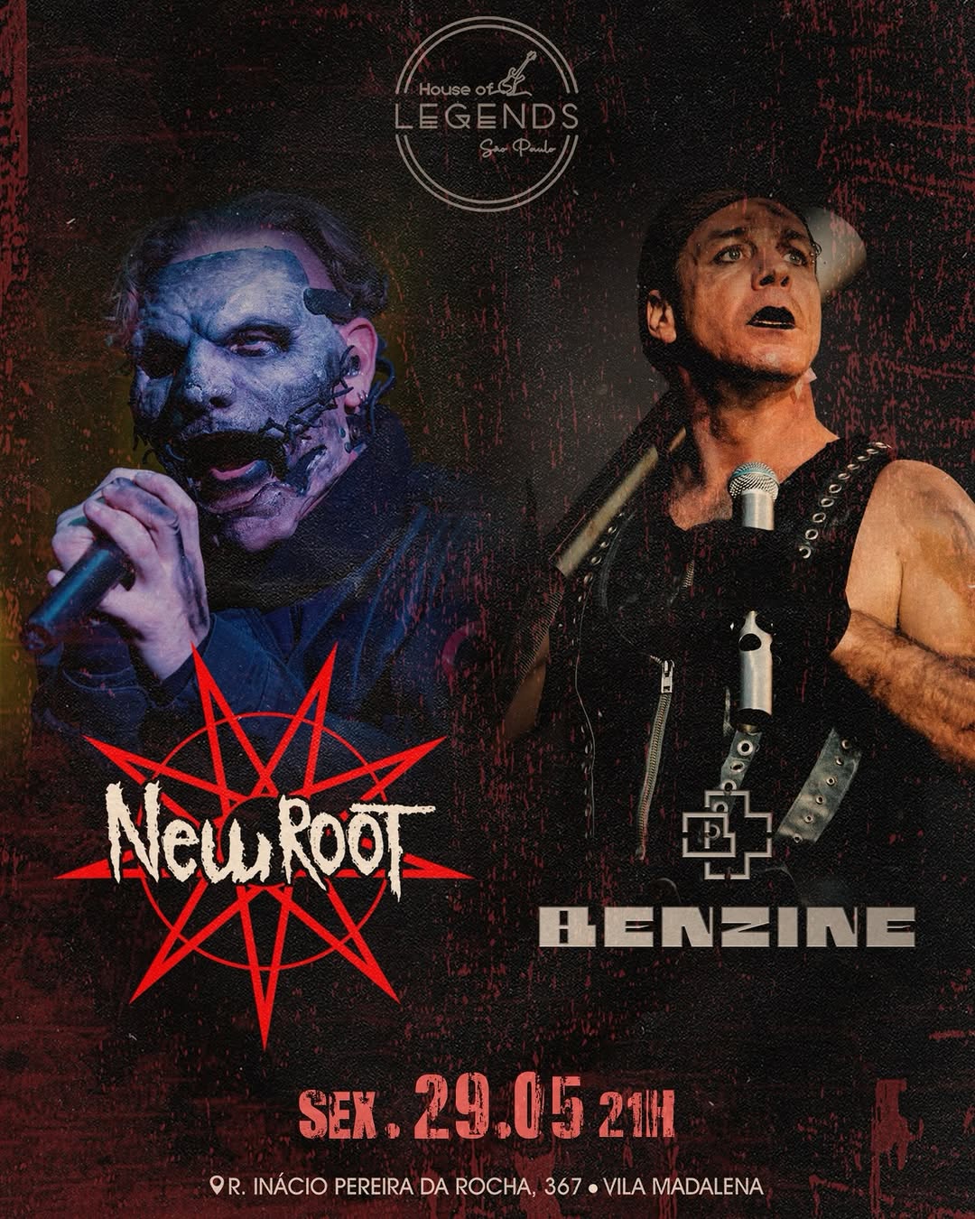 Benzine Rammstein Cover + New Root (Tributo Slipknot) — House of Legends, Pinheiros, São Paulo