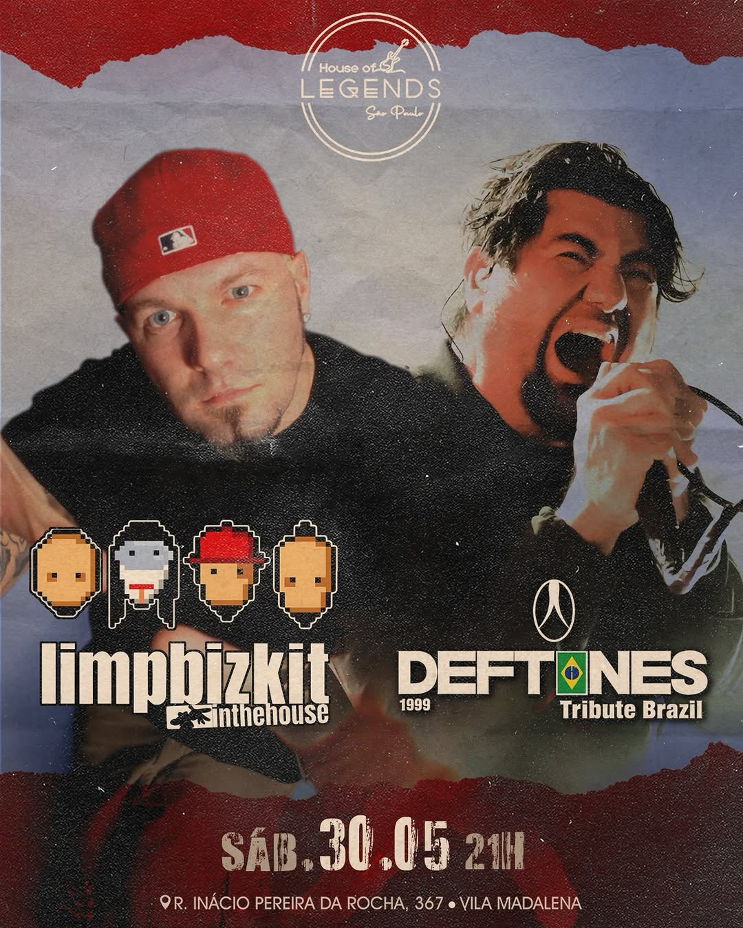 Show Cover Deftones + Limp Bizkit — House of Legends, Pinheiros, São Paulo