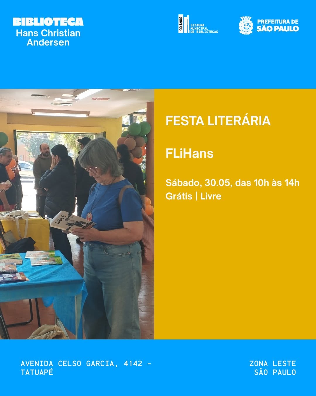 FliHans de maio — Biblioteca Hans C. Andersen, Tatuapé, São Paulo