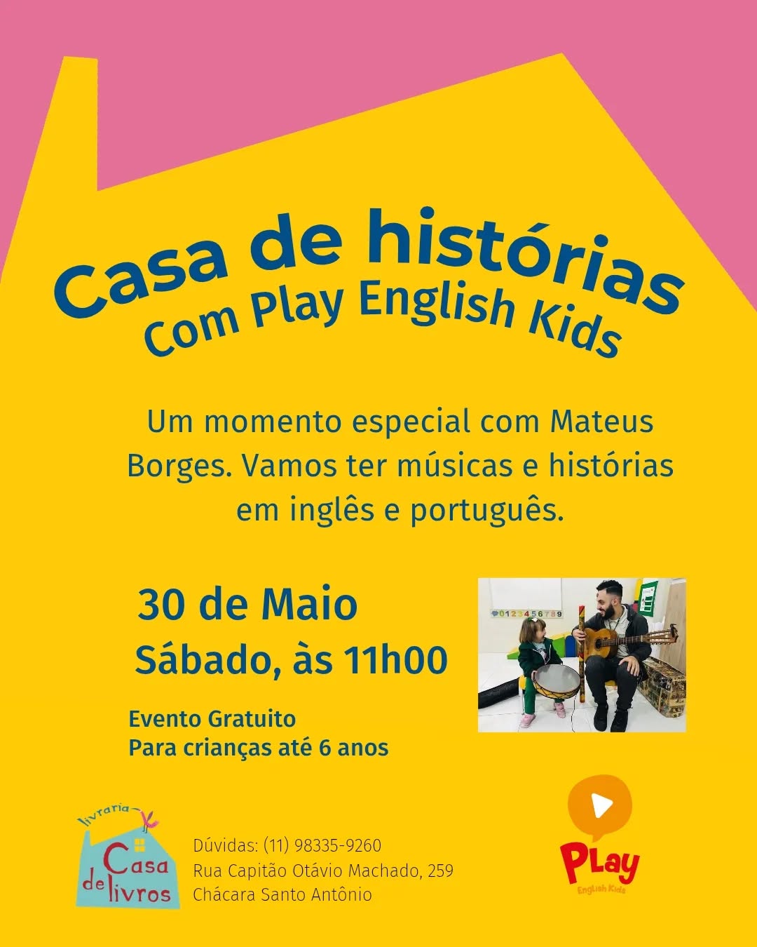 Música e História em Inglês e Português com Mateus Borges — Casa de Livros Livraria, Santo Amaro, São Paulo