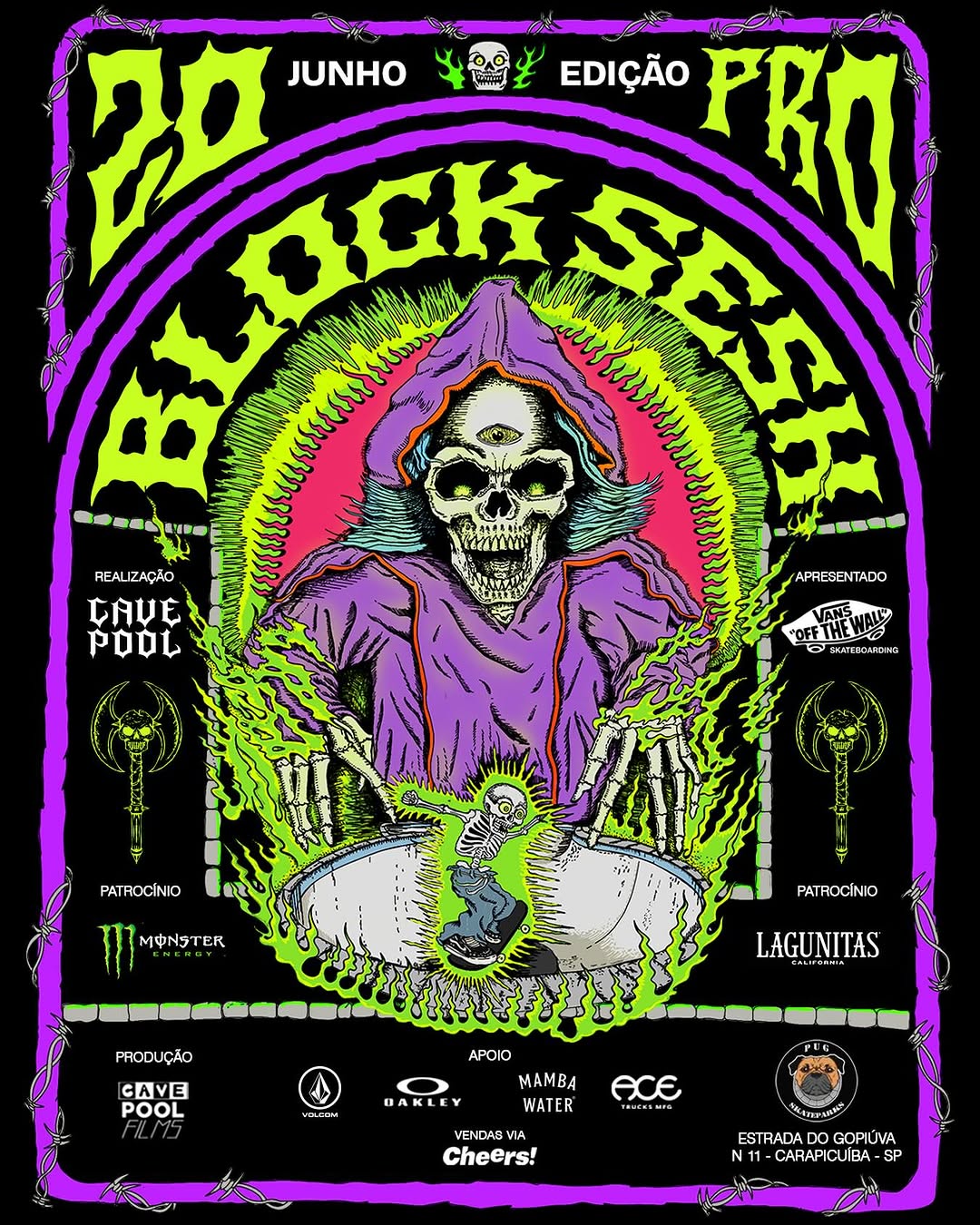 BLOCK SESH PRO | Edição Woodstock — Cavepool Skateboards SP, Butantã, São Paulo