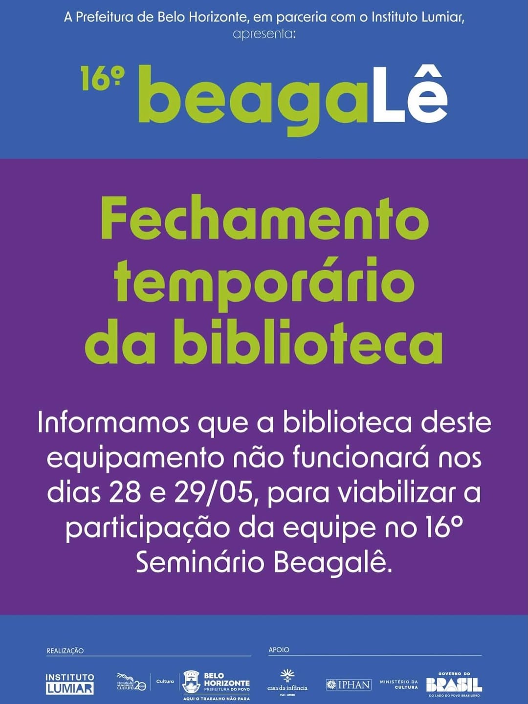 16º Seminário Beagalê — Centro Cultural Lindéia Regina, Lindéia, Belo Horizonte