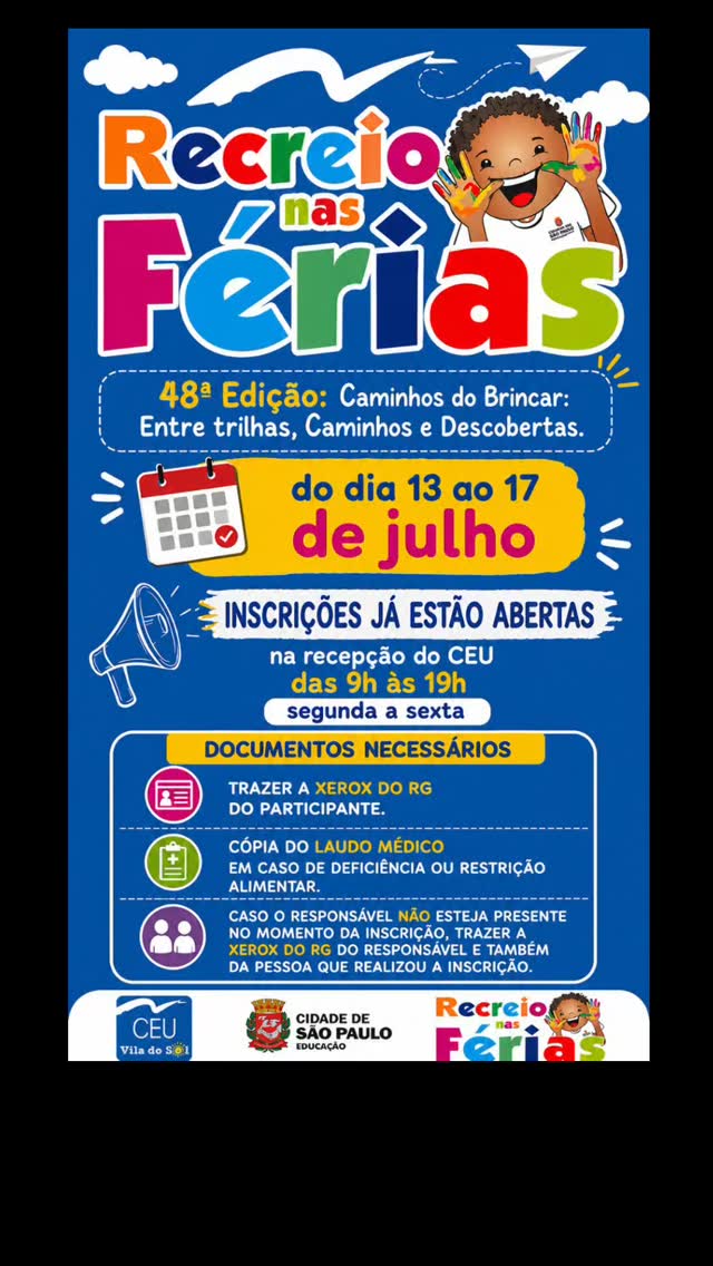 Recreio nas Férias (Julho de 2026)