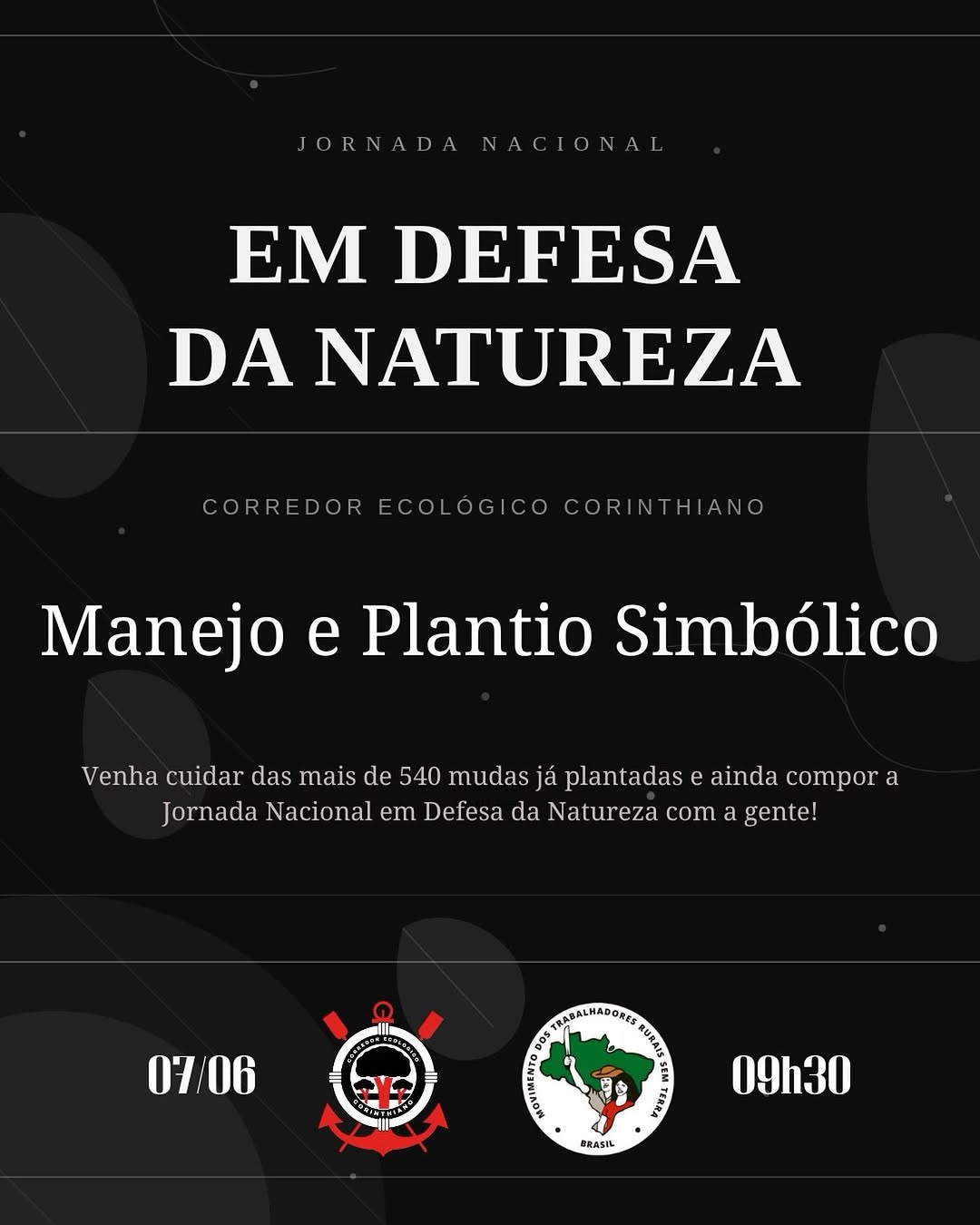 Jornada Nacional em Defesa da Natureza — Corredor Ecológico Corinthiano, São Paulo