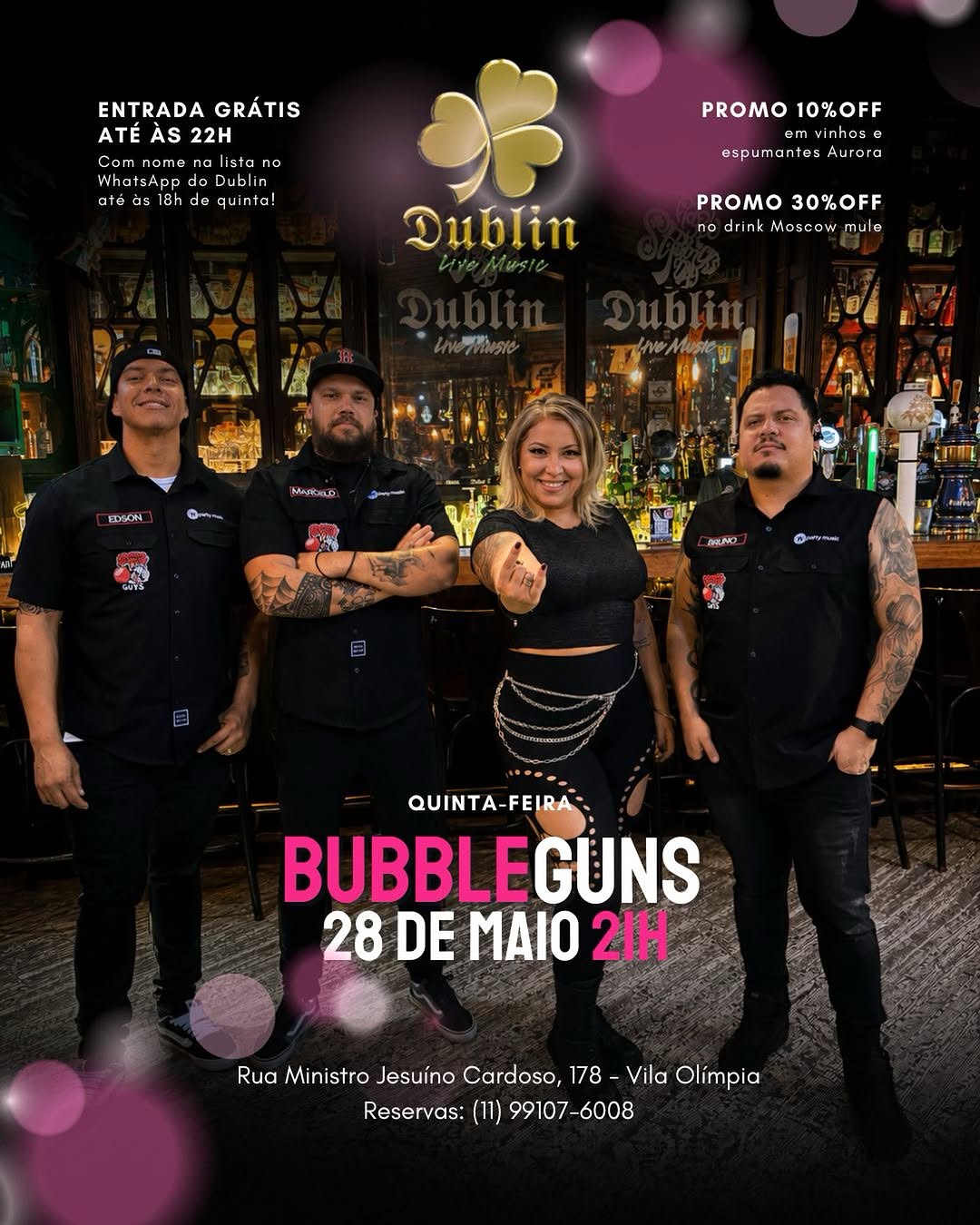 Dublin com Bubbleguns - Rock ao Vivo