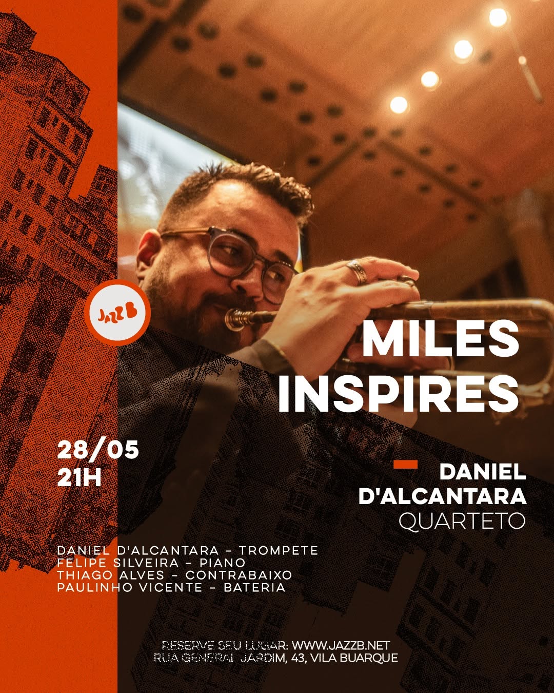 Miles Inspires: Daniel D'Alcantara Quarteto no JazzB — JazzB, República, São Paulo