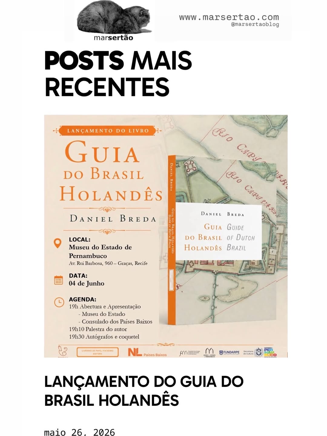 Lançamento do Guia do Brasil Holandês