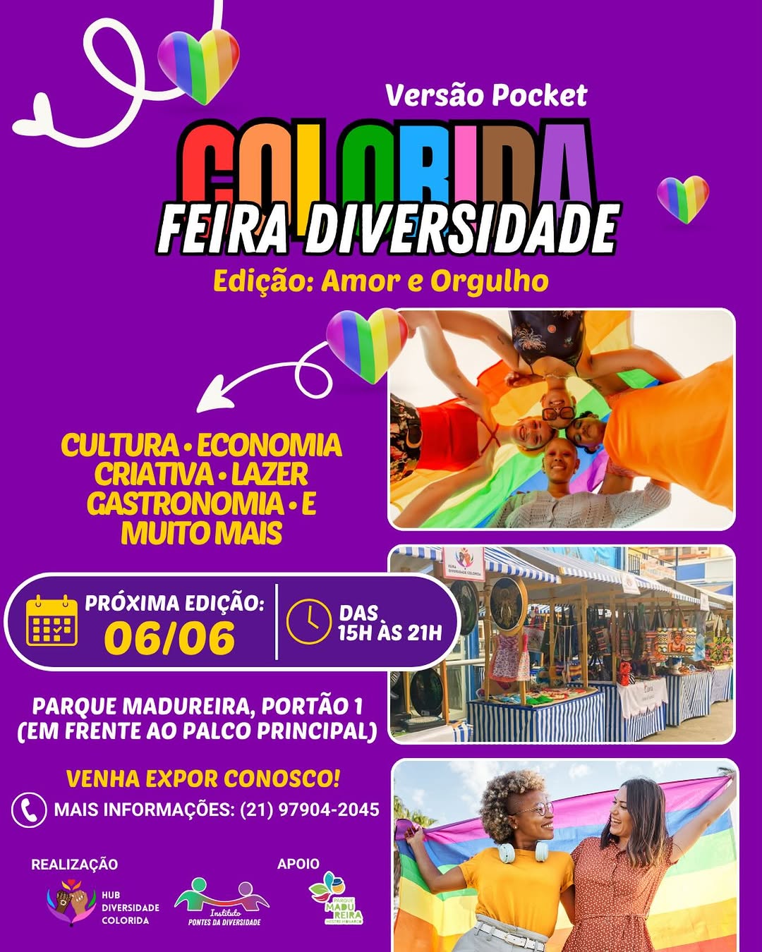Feira Diversidade Colorida Pocket - Amor e Orgulho