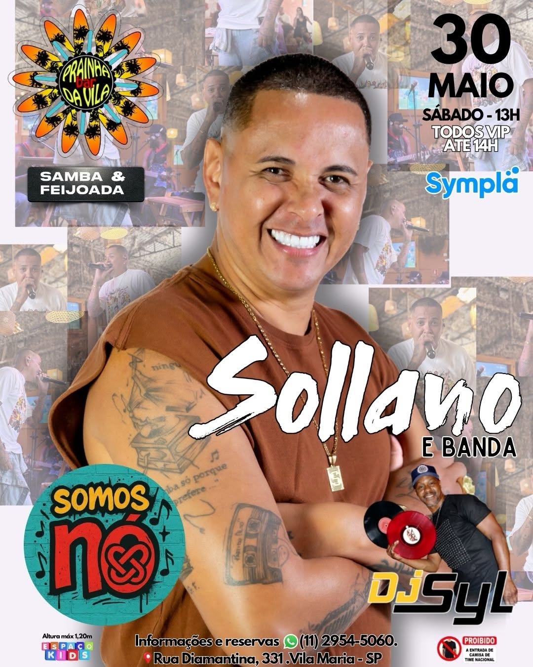 Roda de Samba com Sollano e banda completa — Prainha da Vila Bar, Vila Maria, São Paulo
