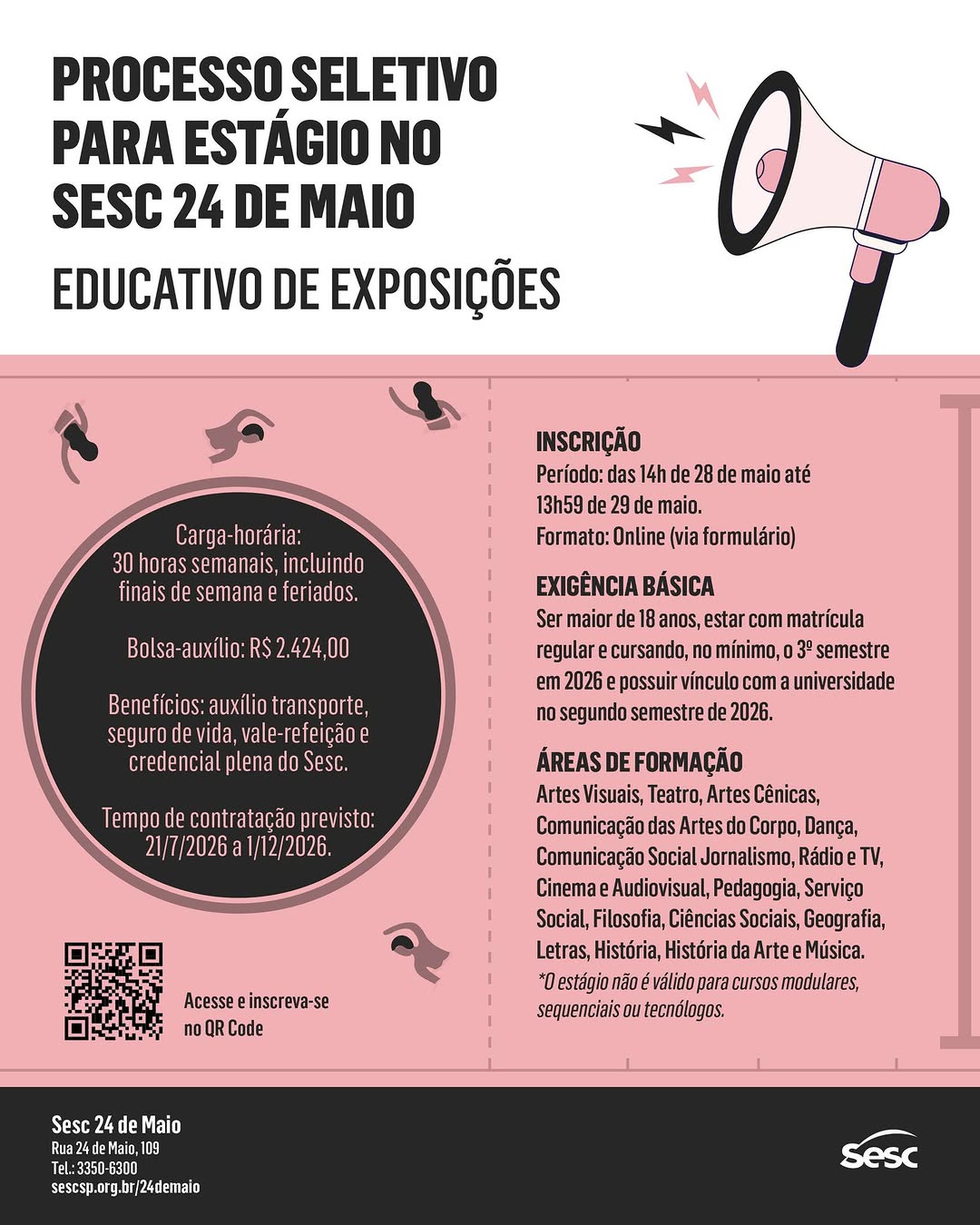 Inscrição para estágio eventual no Sesc 24 de Maio - Educativo da Exposição “O mundo através da IA” — Sesc 24 de Maio, República, São Paulo