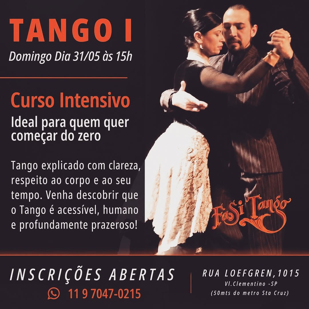 Curso Intensivo de Tango I — Fasitango Centro Cultural Argentino, Vila Mariana, São Paulo