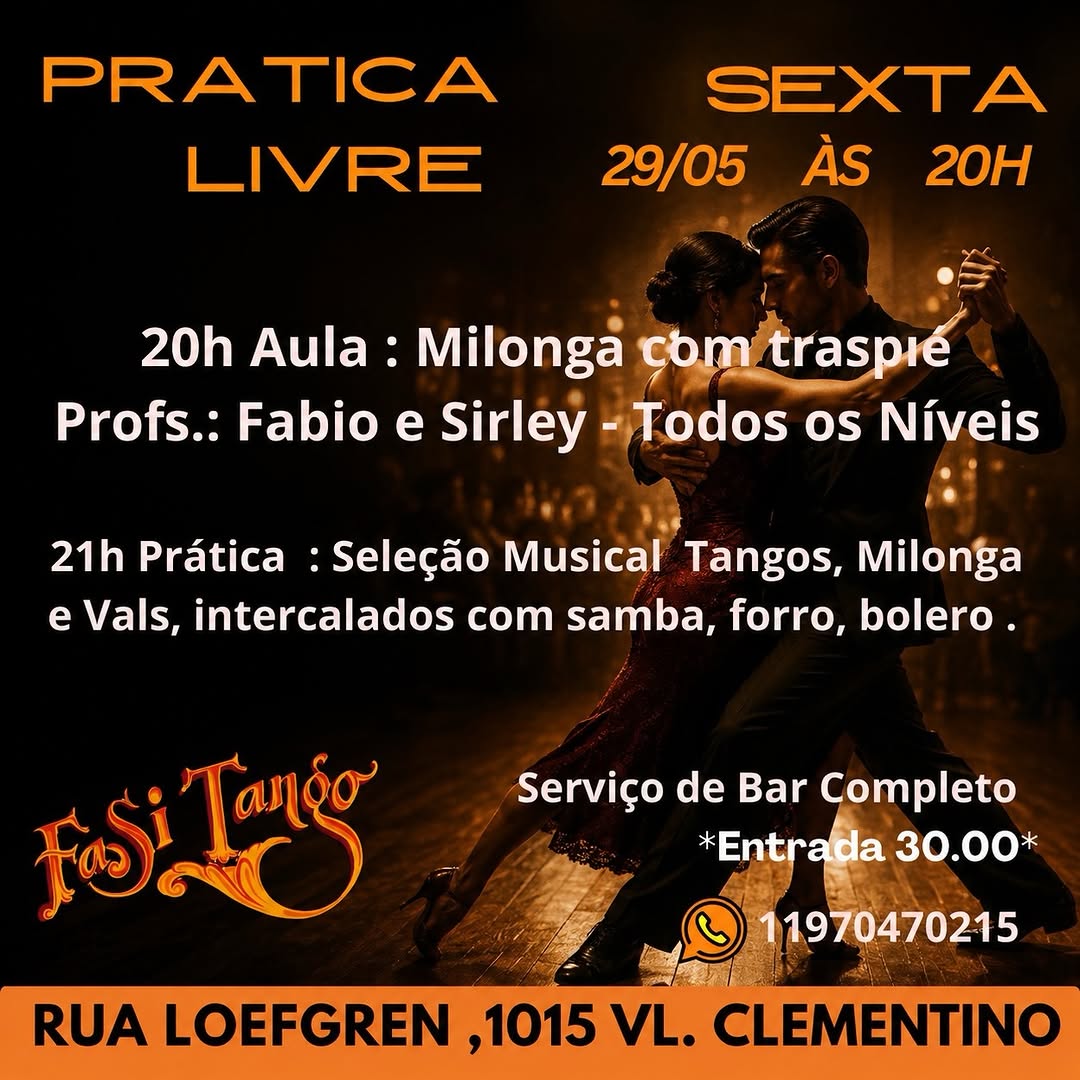 Aula de Milonga com Traspié — Fasitango Centro Cultural Argentino, Vila Mariana, São Paulo