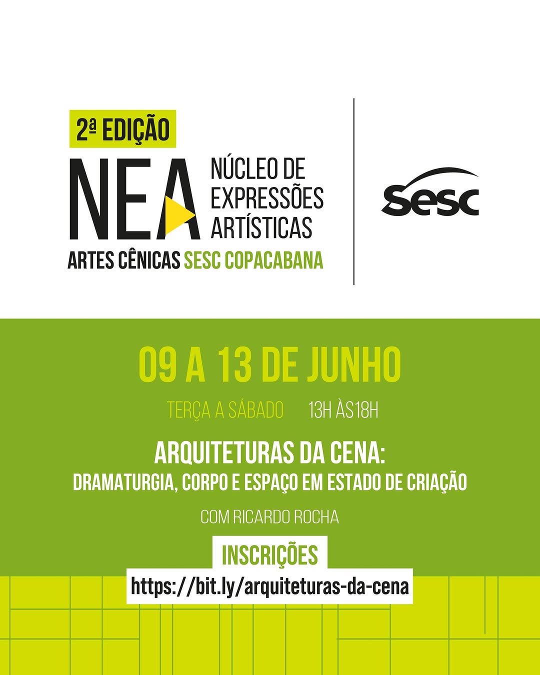 Arquiteturas da Cena — Sesc Copacabana, Copacabana, Rio de Janeiro