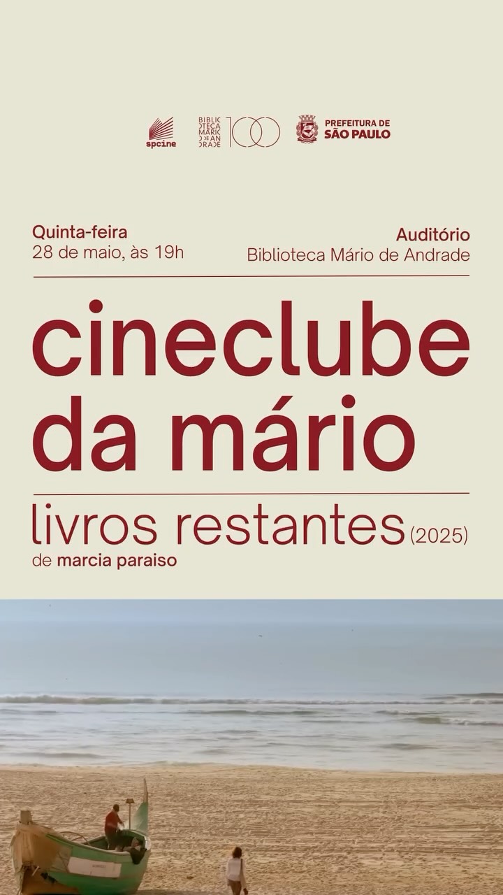 CineClube da Mário: Livros Restantes (2025) — Biblioteca Mário de Andrade, República, São Paulo