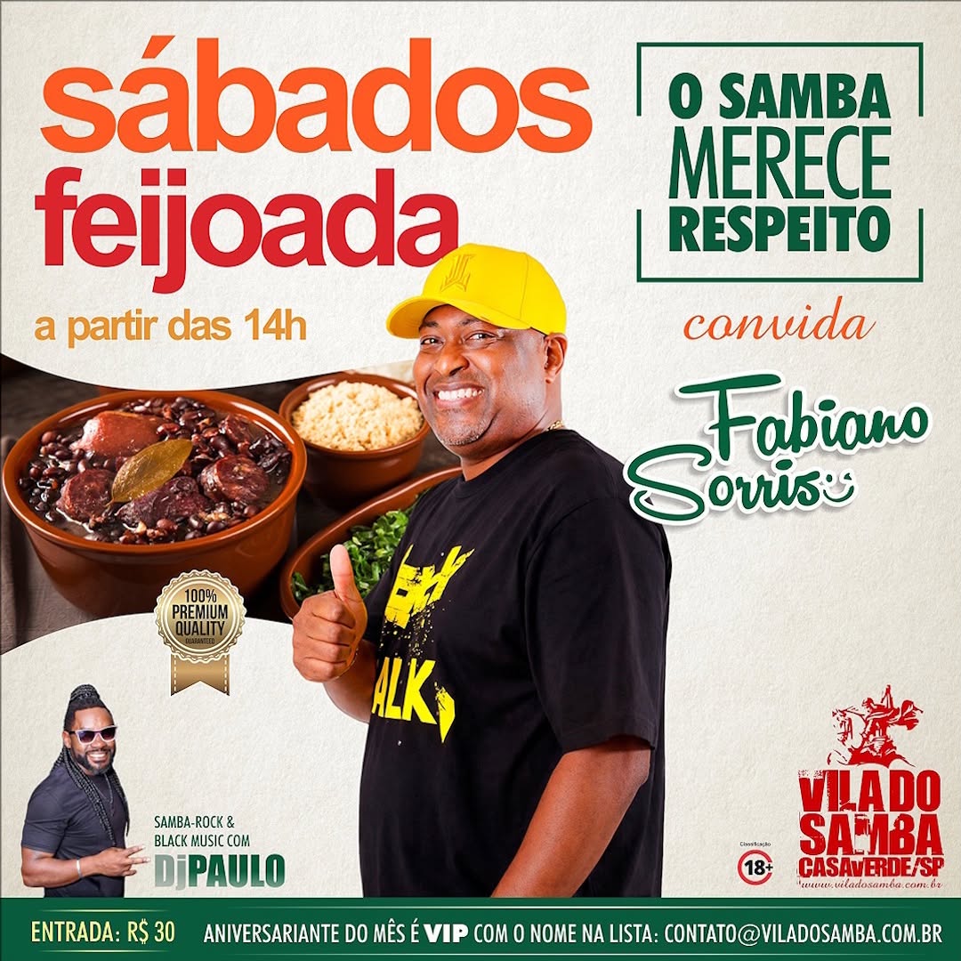 Feijoada com Samba — Vila do Samba, Casa Verde, São Paulo