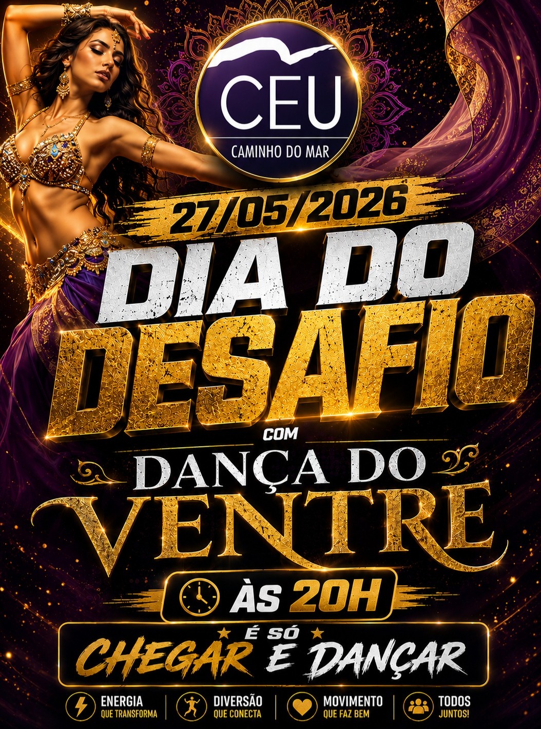 Aula Especial de Dança do Ventre - Dia do Desafio