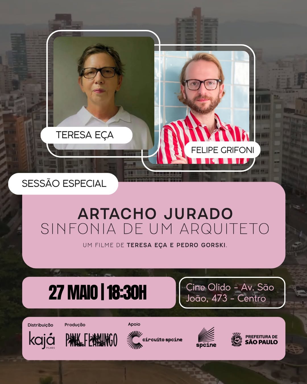 Sessão especial gratuita: Artacho Jurado - Sinfonia de Um Arquiteto — SP Cine, São Paulo