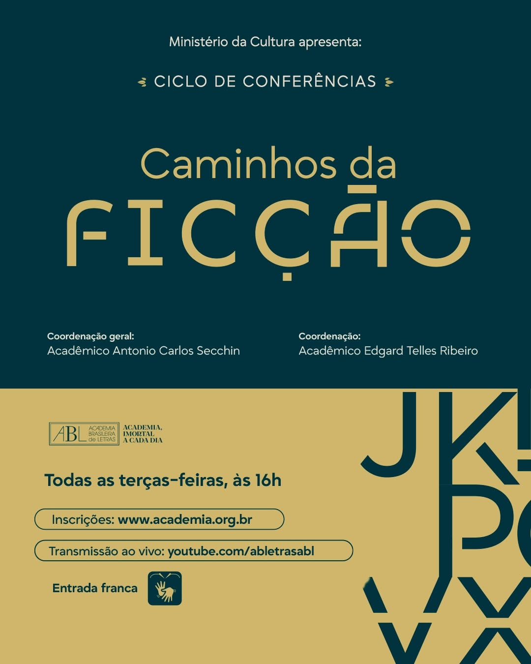 Ciclo de Conferências Caminhos da Ficção - Godofredo de Oliveira Neto — Academia Brasileira de Letras (ABL), Rio de Janeiro