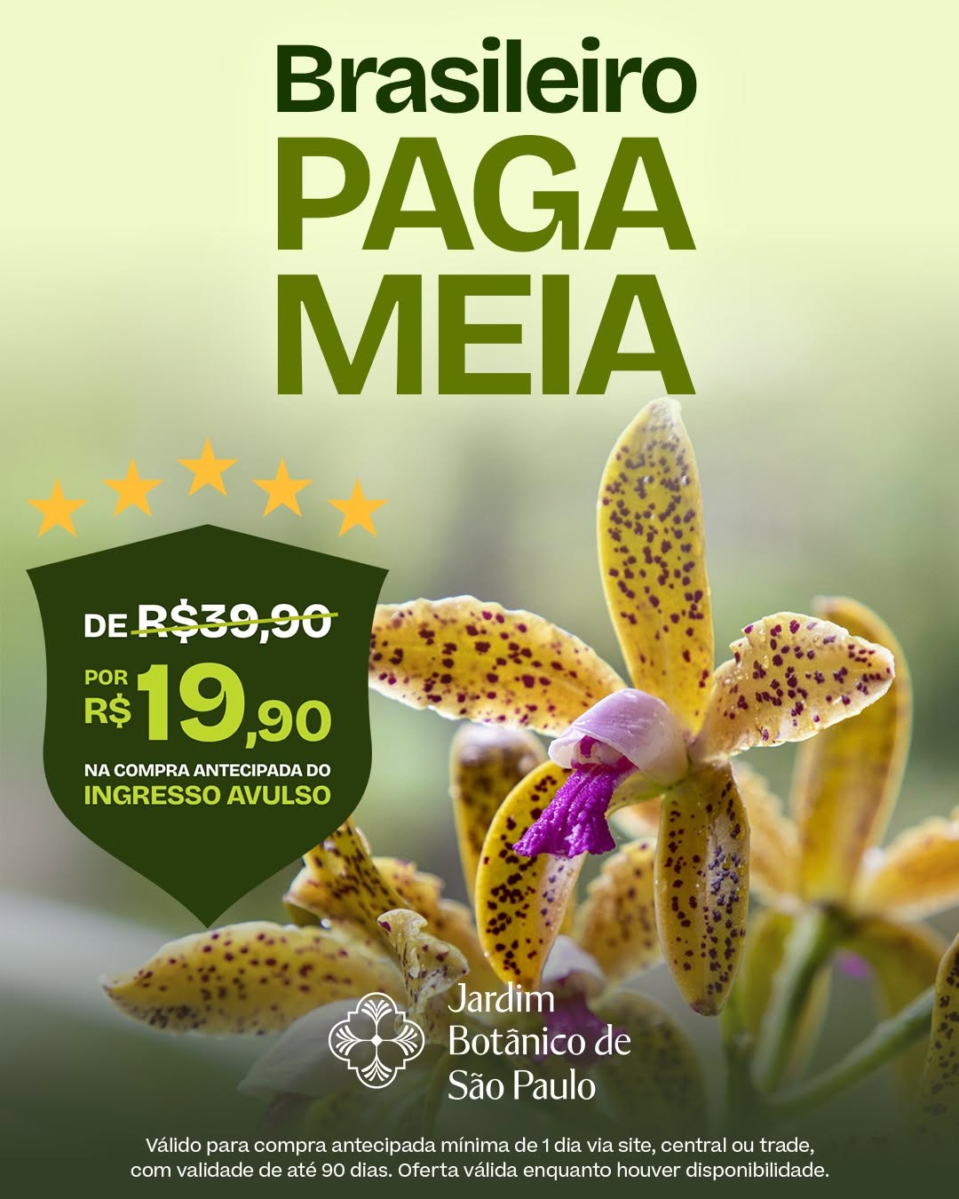 Brasileiro Paga Meia no Jardim Botânico de São Paulo