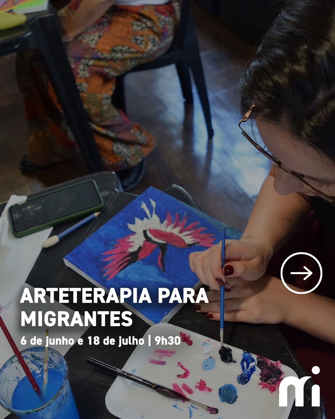 Arteterapia como caminho para autoconhecimento e integração social para migrantes — Museu da Imigração do Estado de São Paulo, Mooca, São Paulo
