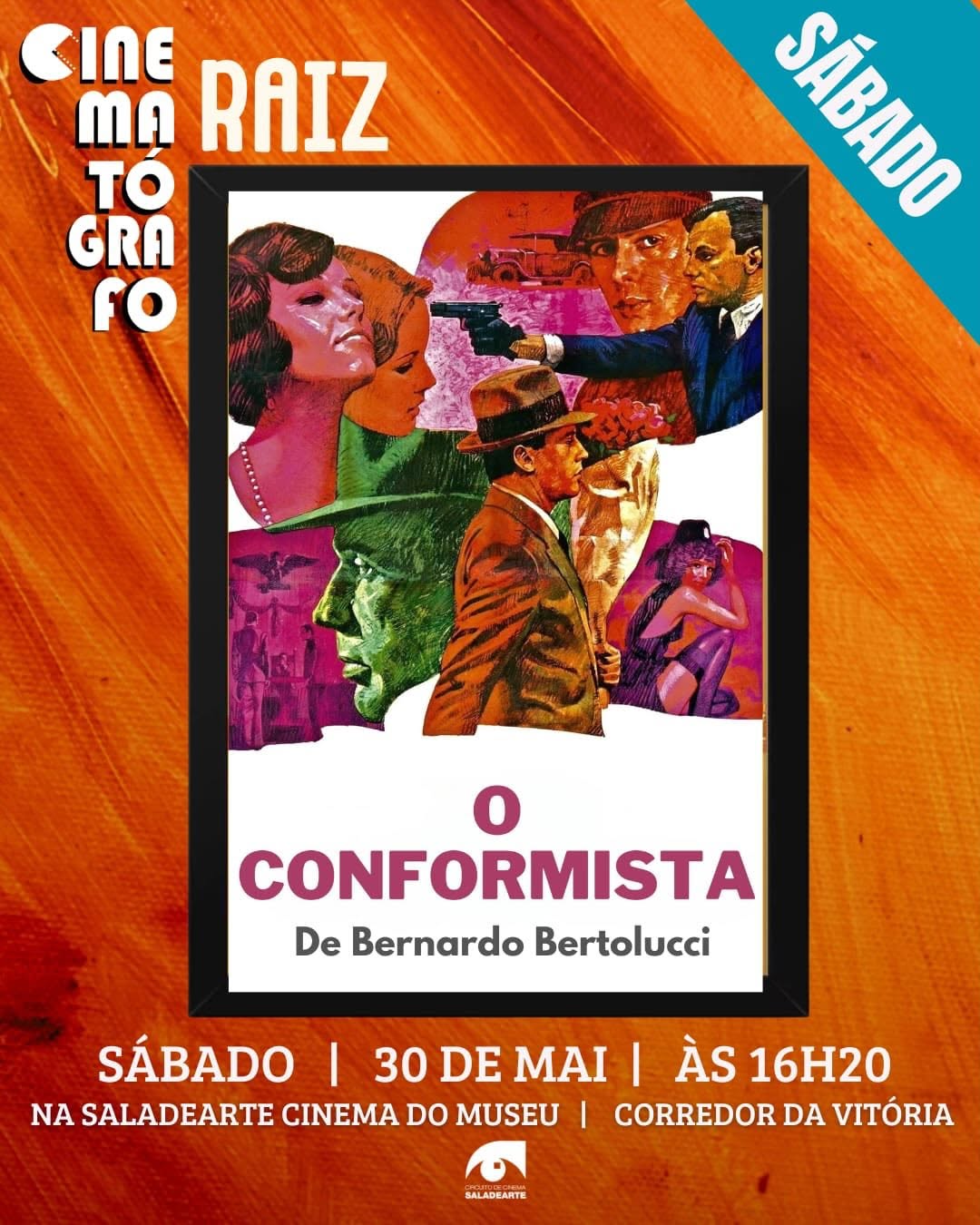 Sessão Cinematógrafo Raiz: O Conformista — Saladearte - Cine Paseo, Itaigara (Shopping Paseo), Salvador