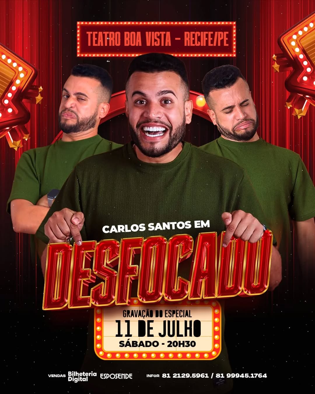 Carlos Santos em Desfocado — Teatro Boa Vista, Recife