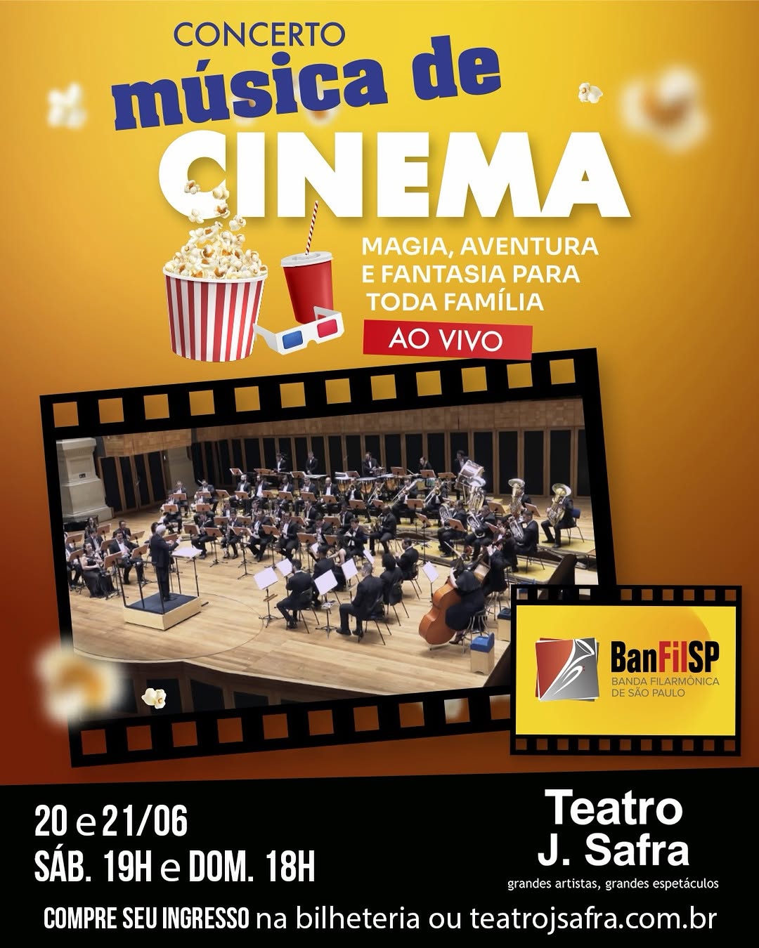 Concerto de Música de Cinema — Teatro J. Safra, Barra Funda, São Paulo