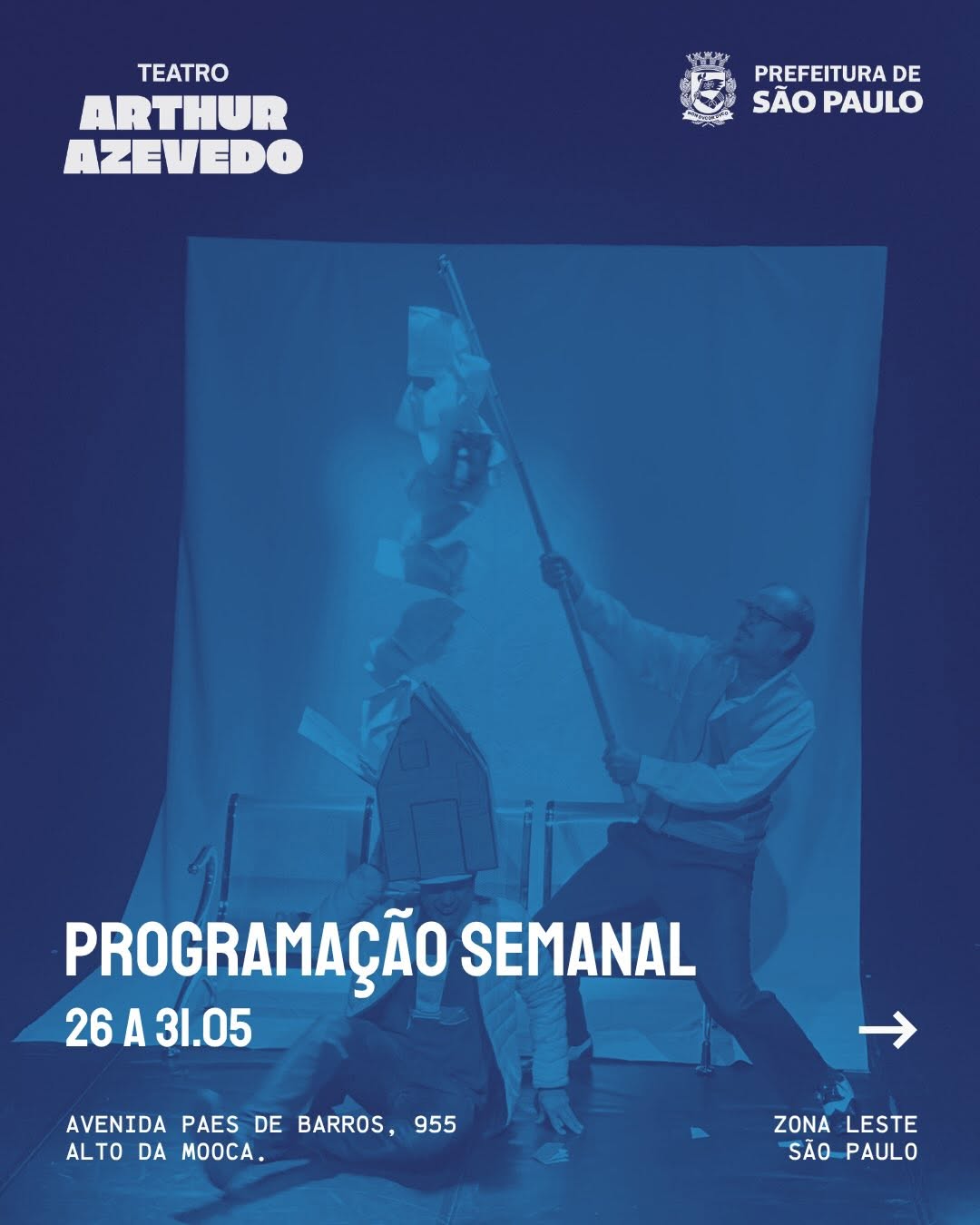 Programação Semanal — Teatro Arthur Azevedo, Mooca, São Paulo
