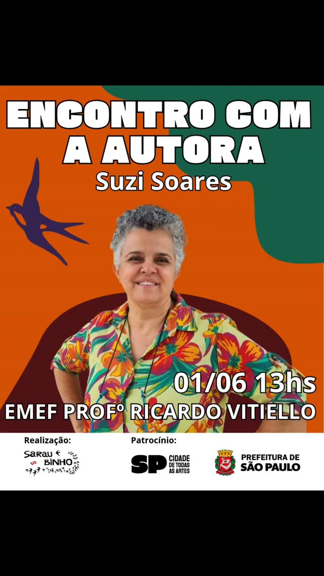 Encontro na EMEF Ricardo Vitiello com Suzi Soares — Sarau do Binho, Campo Limpo, São Paulo