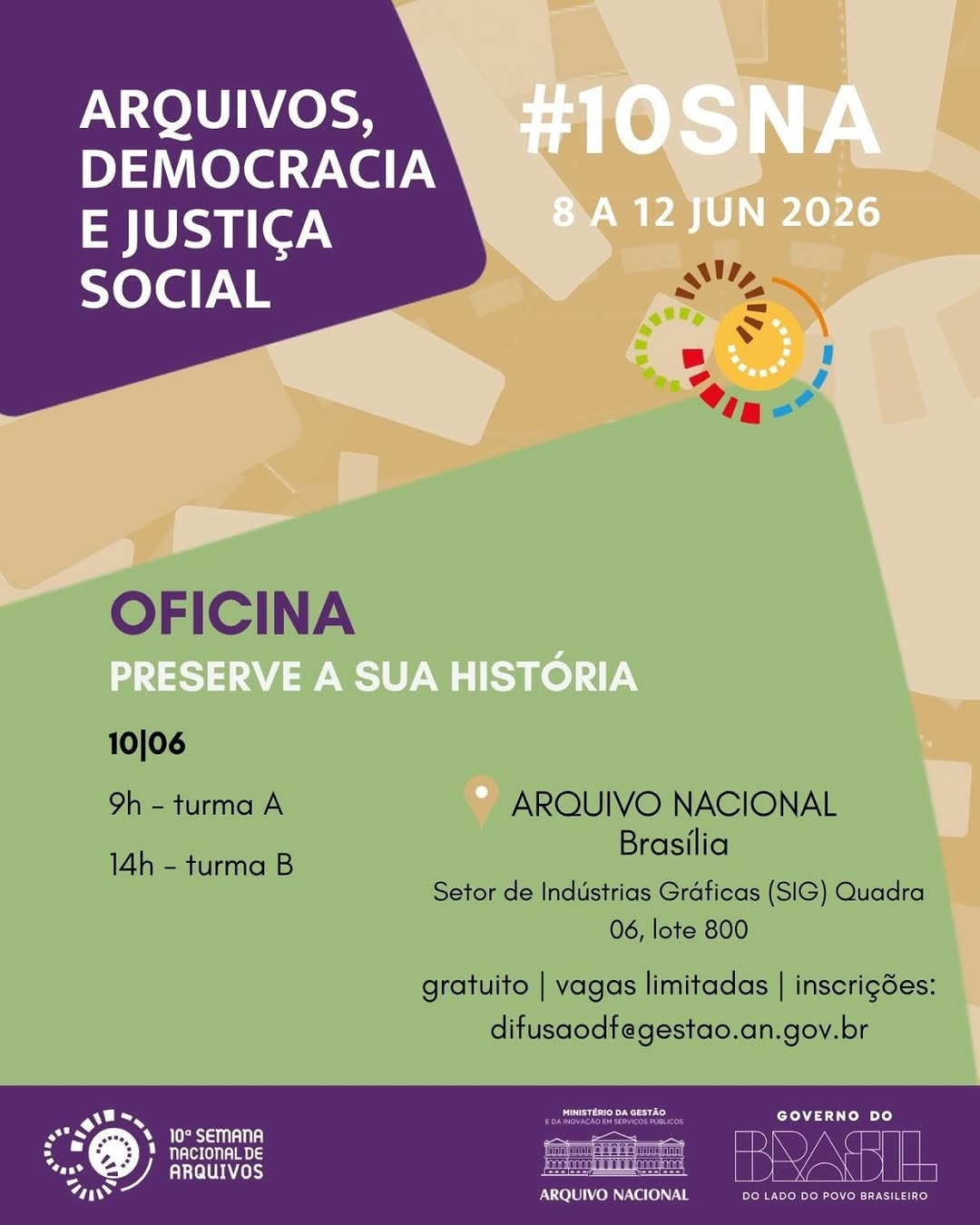 Oficina Preserve a sua história — Arquivo Nacional, Centro, Rio de Janeiro