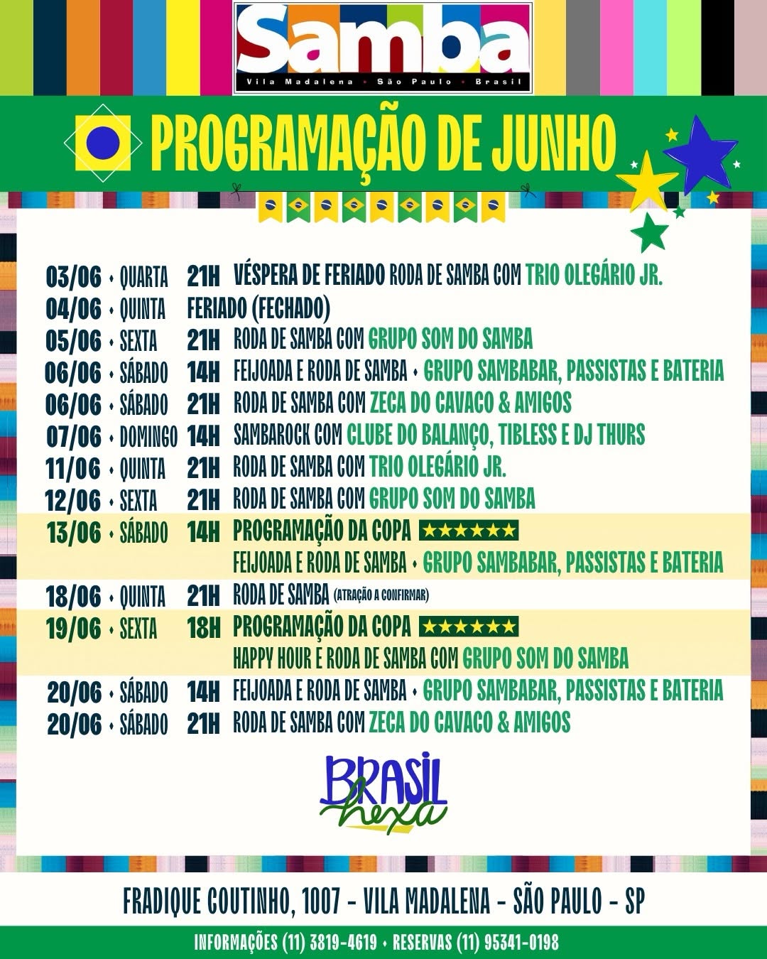 Roda de samba com Grupo Som do Samba — Bar Samba, Pinheiros, São Paulo