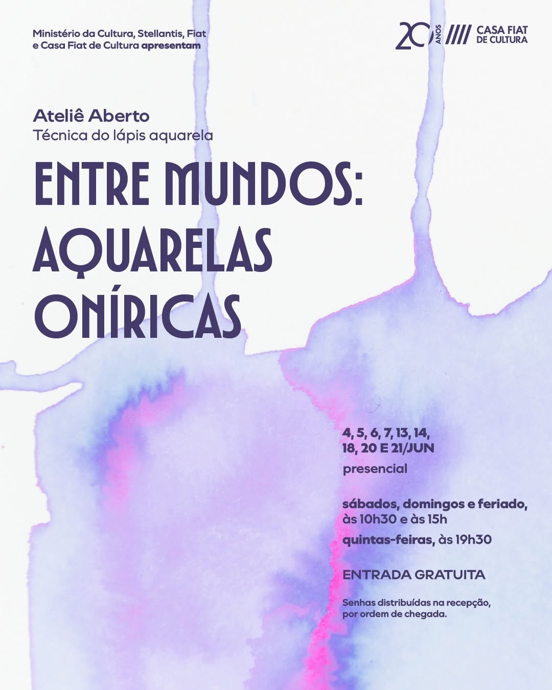 Ateliê Aberto: Aquarelar — Casa FIAT de Cultura, Funcionários, Belo Horizonte