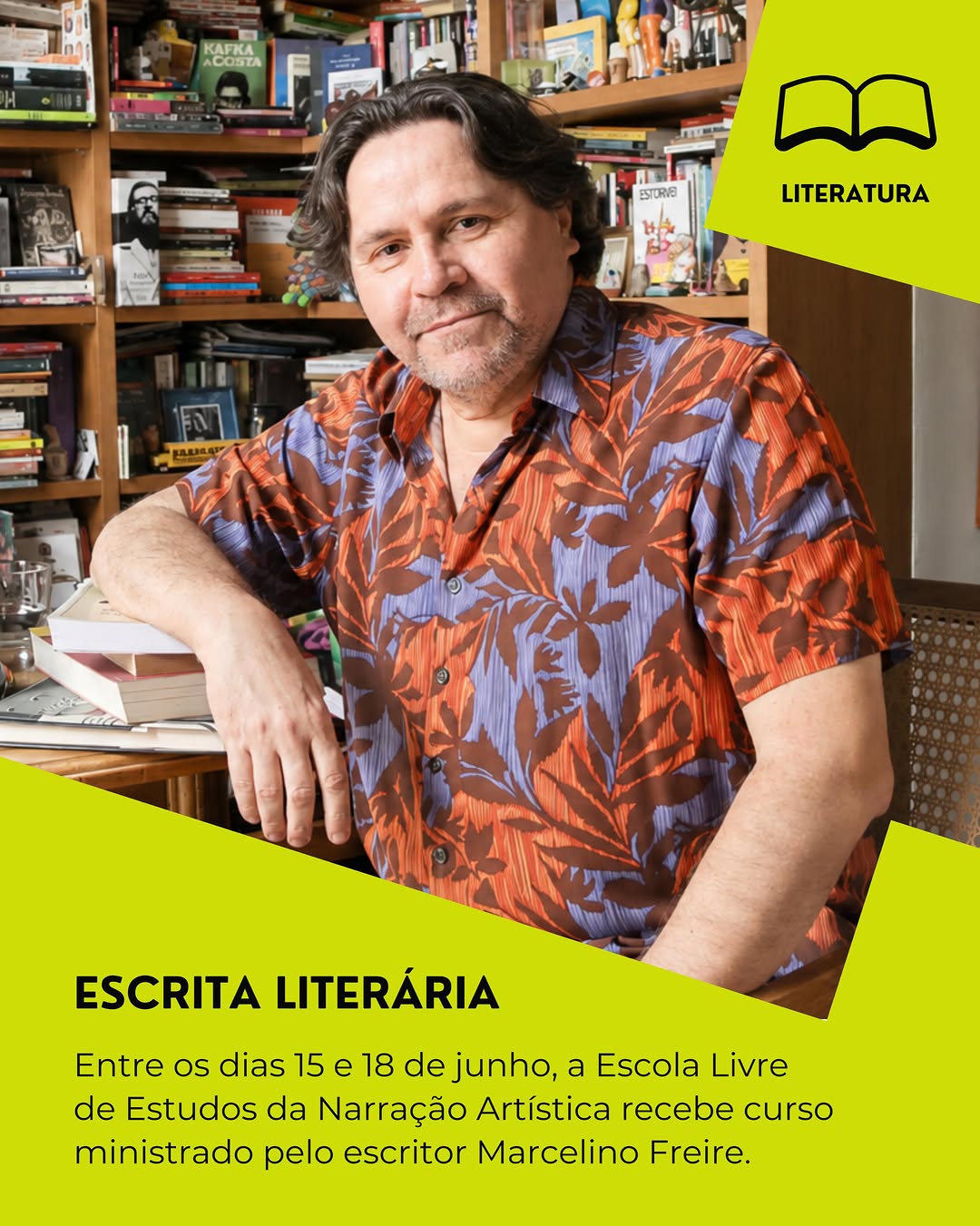 Curso de Criação Literária com Marcelino Freire — Circuito Liberdade, Lourdes, Belo Horizonte