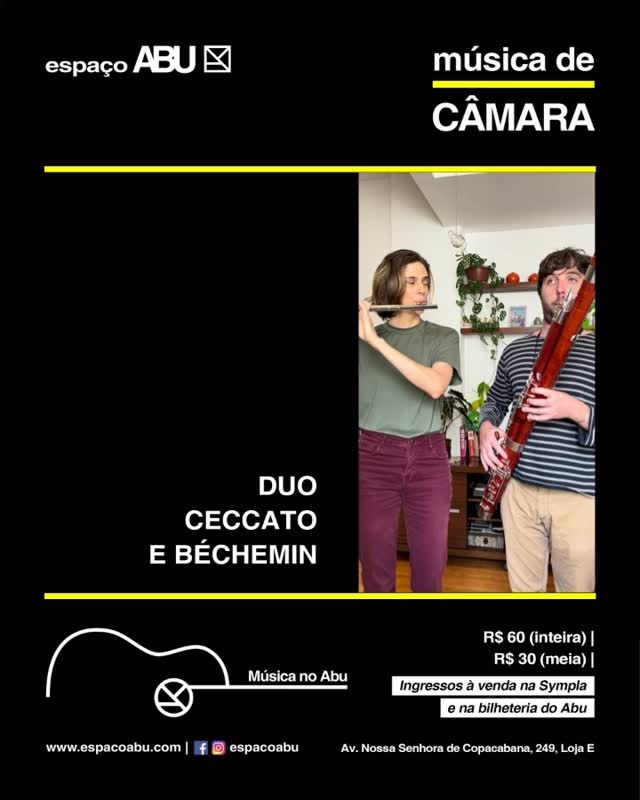 Concerto Duo Ceccato e Béchemin - Série Música de Câmara — Espaço Abu, Rio de Janeiro
