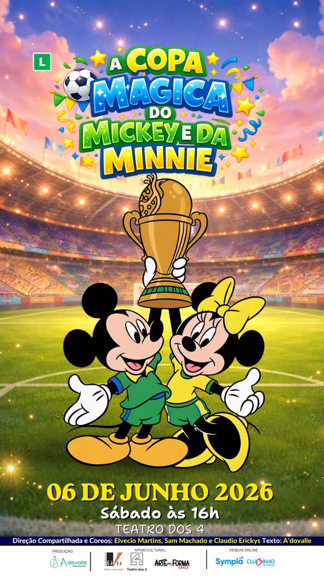 A Copa Mágica do Mickey e da Minnie — Teatro dos Quatro, Rio de Janeiro