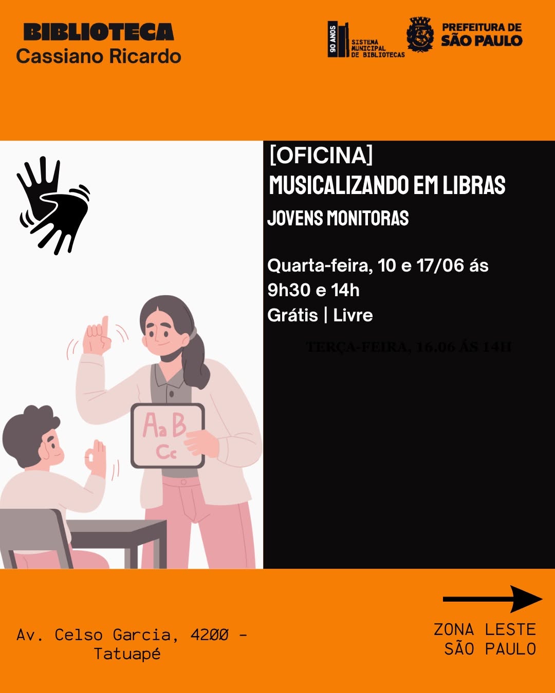 Musicalizando em Libras — Biblioteca Cassiano Ricardo, Tatuapé, São Paulo