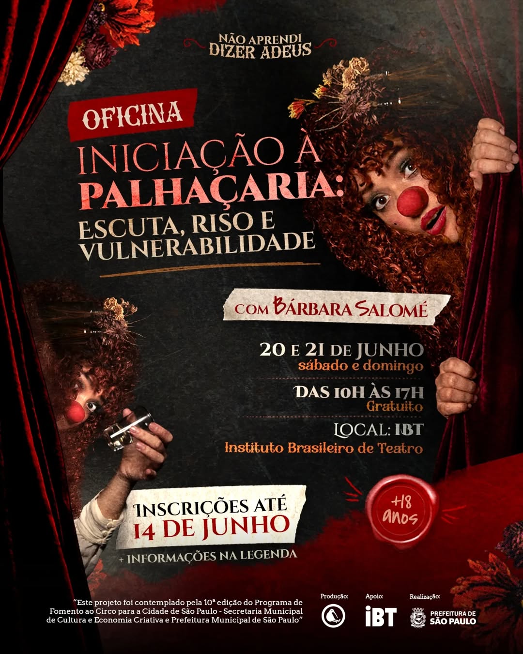 Oficina Gratuita: Iniciação à Palhaçaria: Escuta, riso e vulnerabilidade